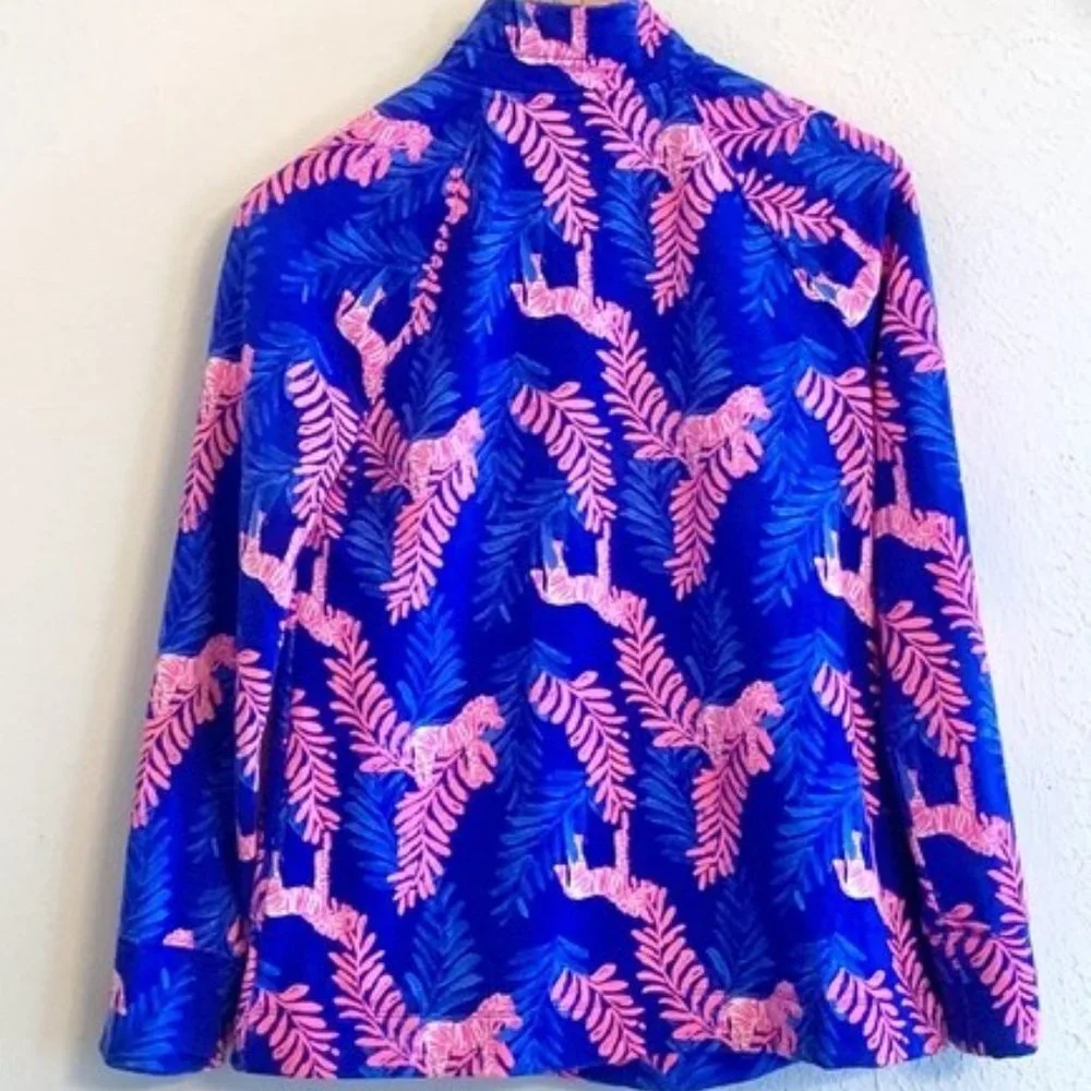 SOLD! Lilly Pulitzer Skipper Popover NWT XS Royal Purple Dazzle Zip UPF 50+ NEW - Picture 6 of 16
